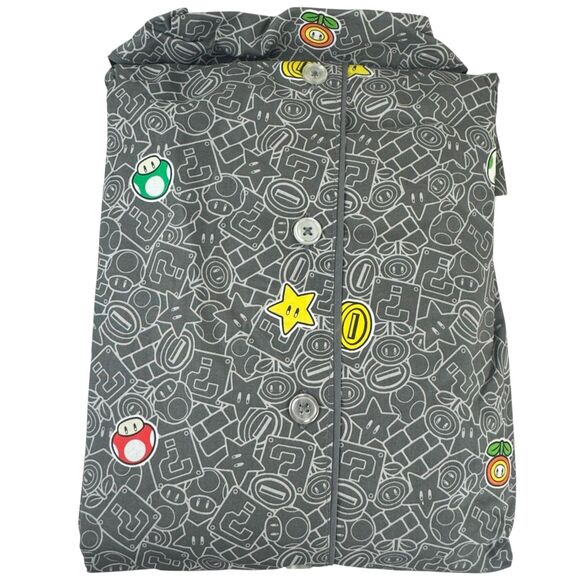 Pottery Barn Teen Super Mario Power-Up Glow-in-the-Dark Loose Fit Pajama Set L - Picture 2 of 10